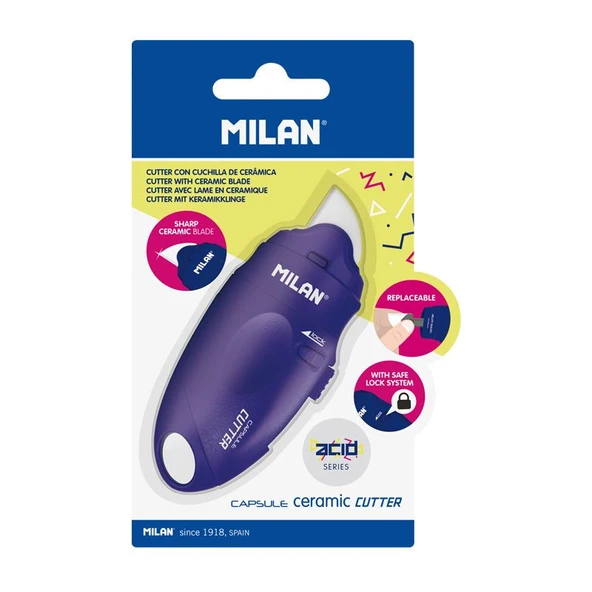 MILAN 6005108B CAPSULE ACID MAVİ SERAMİK MAKET BIÇAĞI 8Lİ - 2