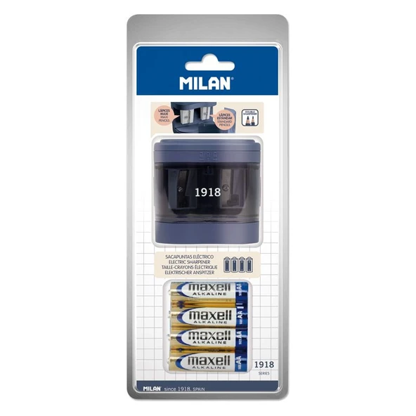 MILAN BWM10278B 1918 MAXI ELEKTRİKLİ MAVİ KALEMTRAŞ BLISTER