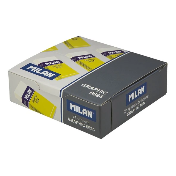 MILAN DESIGN 6024 NATA® PLASTİK SİLGİ - 24ADET