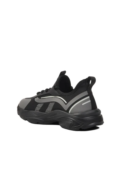 Guja Gri Suni Deri Kadın Spor Ayakkabı Sneaker - Resim 4