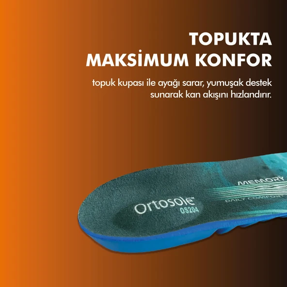 OS204 | Memory ve Jel Ortopedik, Masaj Etkili, Hafızalı, Yumuşak, Ekstra Konfor Günlük İç Tabanlık - Resim 5