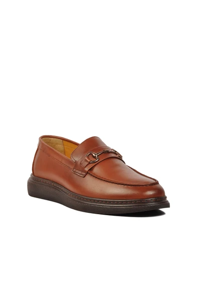 Aspor Taba Hakiki Deri Erkek Loafer Ayakkabı - 3