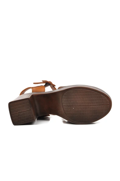 Venüs Taba Kadın Topuklu Ayakkabı - 5