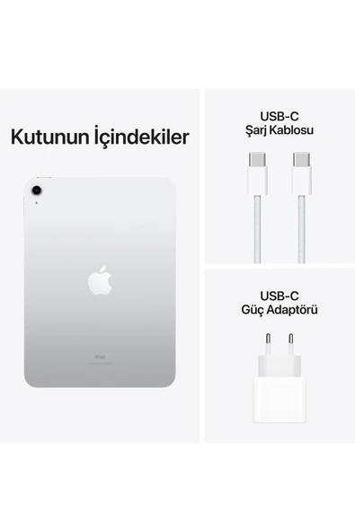 iPad 10. Nesil 256 GB 10.9" Wi-Fi Gümüş Tablet (Apple Türkiye Garantili) - Resim 8