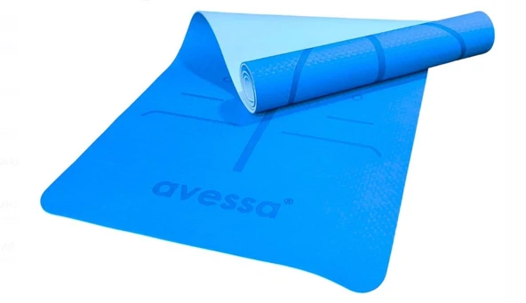 Avessa Tpe-20 Çift Renk Tpe Pilates Minderi Mavi