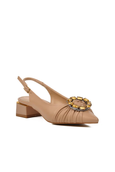 Aspor Bej Kadın Abiye Ayakkabı - Resim 3