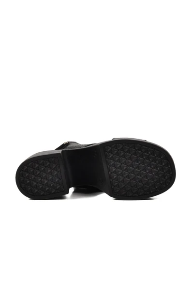 Aspor Siyah Kadın Topuklu Sandalet - 5