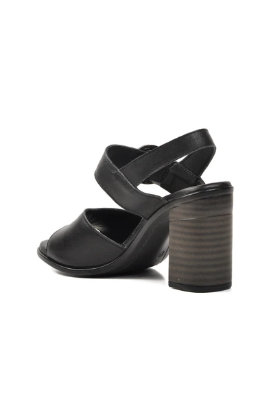 Voyager Siyah Kadın Topuklu Sandalet - Resim 4