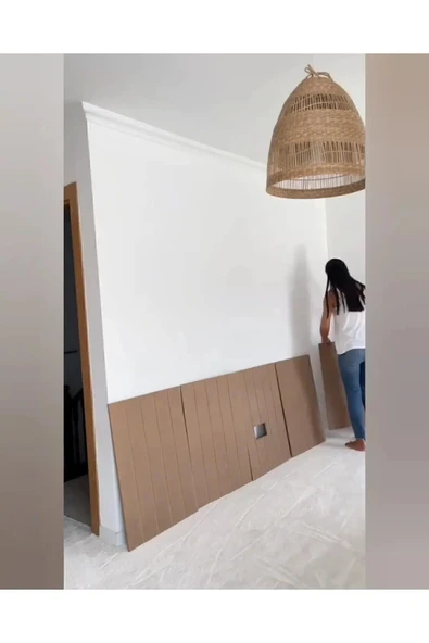 Dekoratif, Duvar Çıtası, Ahşap Duvar Paneli, Boyanabilir, Ham, Mdf, 27x102 (3 lü PAKET) - 4