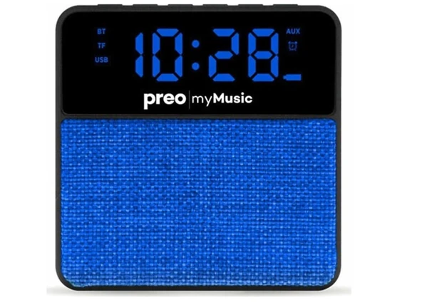 Preo My Music MM13 Kablosuz Saatli Speaker Mavi TEŞHİR