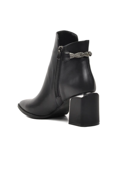 Aspor Siyah İçi Polarlı Topuklu Kadın Topuklu Bot - 4