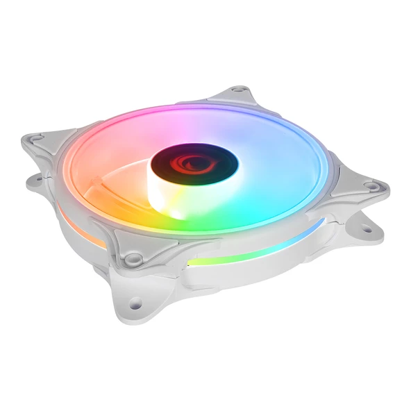Rampage Fan Kasa Glare F50 38Cfm 1200Rpm 12Cm Raınbow 3P+4P Molex Soketlı Beyaz