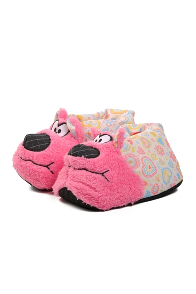 Aspor Pembe Bej Kadın Panduf Ayıcıklı Panduf - 4