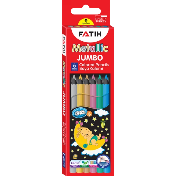 Fatih Kuru Boya Tam Boy Jumbo Metalik 6 LI 33360