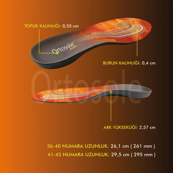 OS206 - Yumuşak Günlük Ortopedik | Şok Emici ve Destekleyici, Jel Destekli Konfor İç Tabanlık - 5