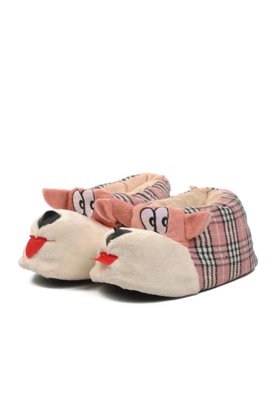 Aspor Pembe Bej Kadın Panduf Köpekli Panduf - 4