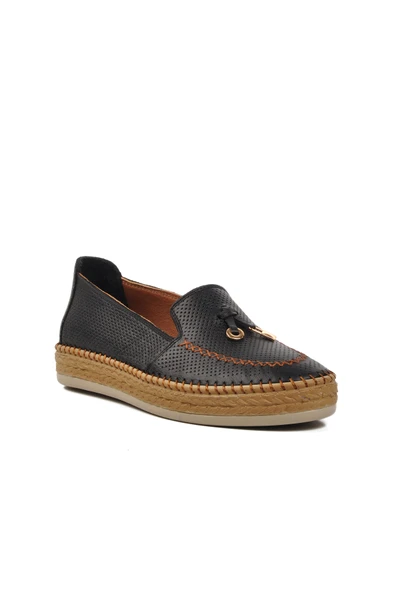 Aspor Siyah Kadın Düz Rahat Günlük Ayakkabı - Resim 3