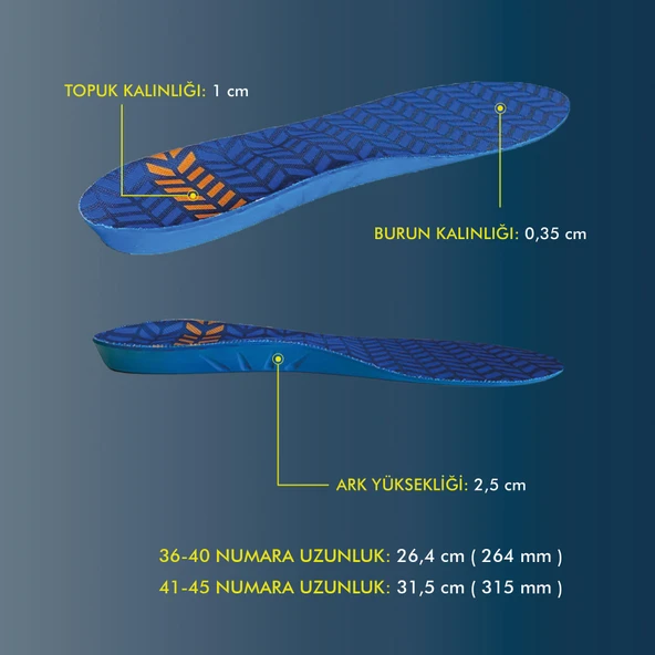 BG184 | Yumuşak Memory Foam, Darbe Emici, Ortopedik, İş Ayakkabıları ve Botlar için İç Tabanlık - Resim 6