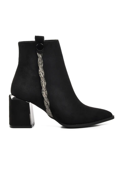 Aspor Siyah Süet İçi Polarlı Kadın Topuklu Bot ürün görseli