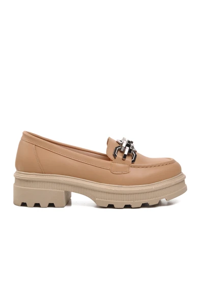 Aspor Nude Nut Kadın Günlük Loafer Ayakkabı