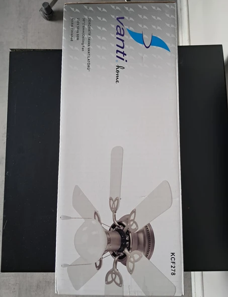 Vanti KCF278 6 Kanatlı Beyaz Avizeli Tavan Vantilatörü - 3
