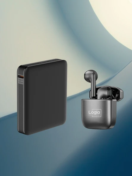 Fırsat Seti Logia Mini PD 5.000 Mah Taşınabilir Powerbank ve Quantum Bluetooth Kulaklık