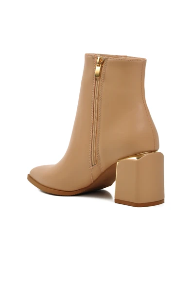 Aspor Nude Nut İçi Polarlı Topuklu Kadın Topuklu Bot - Resim 5