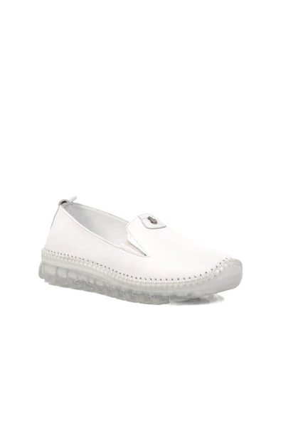 Voyager Beyaz Kadın Düz Rahat Günlük Ayakkabı - Resim 3