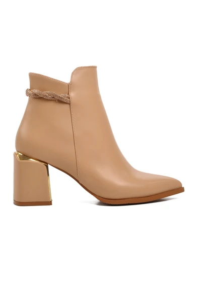 Aspor Nude Nut İçi Polarlı Topuklu Kadın Topuklu Bot ürün görseli