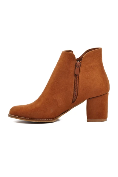 Aspor Taba Süet Kadın Topuklu Bot - Resim 2