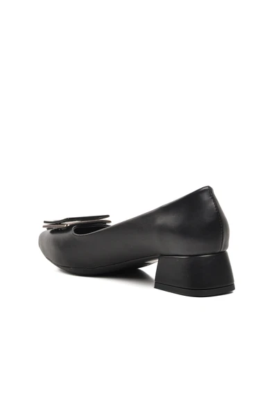 Aspor Siyah Kadın Topuklu Ayakkabı - Resim 4