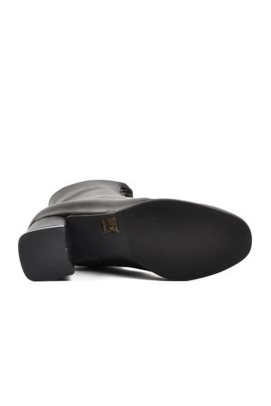 Aspor Siyah Kadın Topuklu Bot - Resim 5