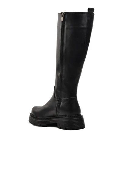 Aspor Siyah Poliüretan Kadın Çizme - 4