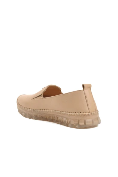 Voyager Bej Kadın Düz Rahat Günlük Ayakkabı - Resim 4