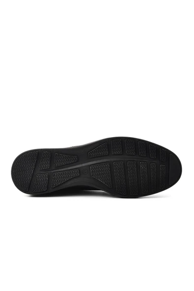 Aspor Siyah Hakiki Deri Erkek Klasik Ayakkabı - Resim 5