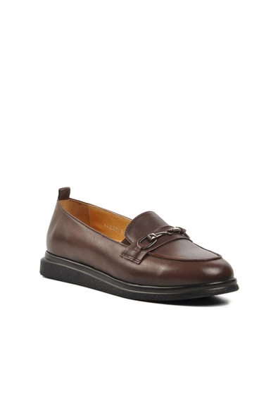 Aspor Kahve Kadın Loafer Ayakkabı - 3