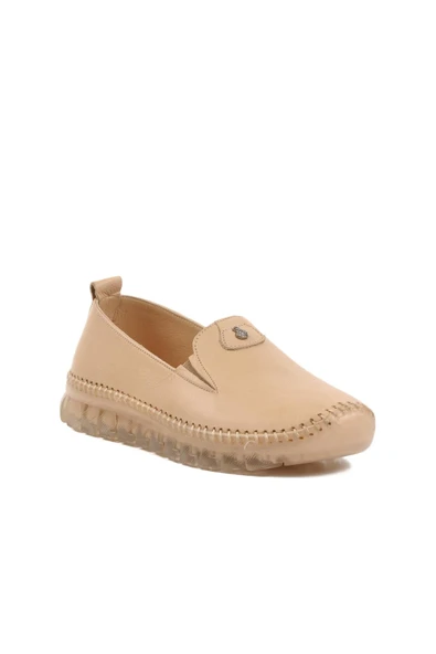 Voyager Bej Kadın Düz Rahat Günlük Ayakkabı - Resim 3