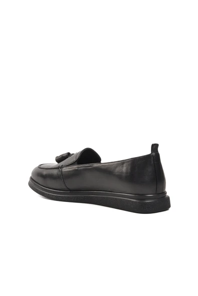 Aspor Siyah Kadın Loafer Ayakkabı - 4