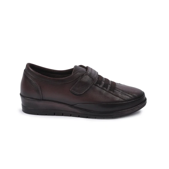 Voyager Kahve Kadın Hakiki Deri  Düz Rahat Günlük Ayakkabı - Resim 2