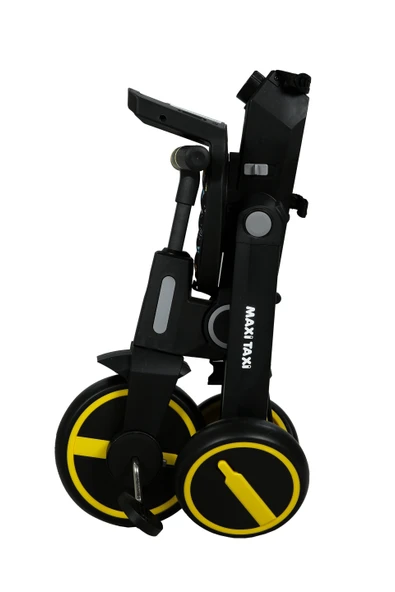 Maxi Taxi Easy Trike F5 Ebeveyn Kontrollü Çift Yönlü Sarı Katlanabilir Çocuk Bisikleti - Resim 7