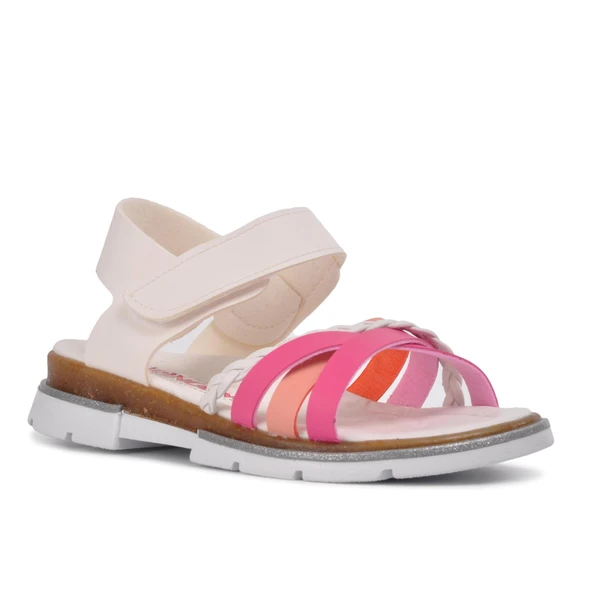 Aspor Beyaz Pembe Ortopedik Kız Çocuk Sandalet - Resim 3