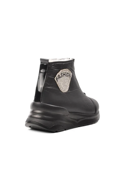 Aspor Siyah Dar Kalıp Kadın Kar Botu - 4