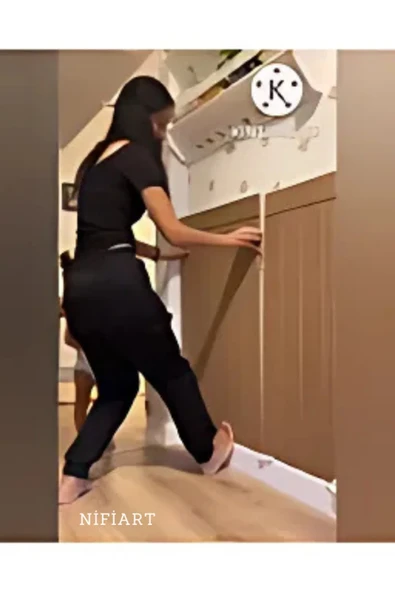 NİFİART Dekoratif, Duvar Çıtası, Ahşap Duvar Paneli, Boyanabilir, Ham, Mdf, 54x102 - 3