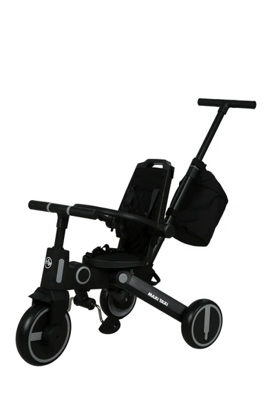 Maxi Taxi Easy Trike F5 Ebeveyn Kontrollü Çift Yönlü Siyah Katlanabilir Çocuk Bisikleti - 4