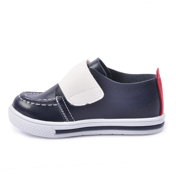 Aspor Lacivert Beyaz Suni Deri Bebek Günlük Ayakkabı - 3