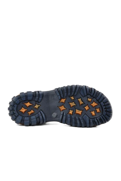 Aspor Lacivert Hardal Erkek Çocuk Düz Sandalet - 4