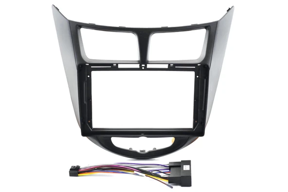 HYUNDAI ACCENT BLUE 2011-2018 UYUMLU 9" SİYAH-GRİ  ANDROID MULTİMEDYA ÇERÇEVESİ - SOKET ürün görseli 1