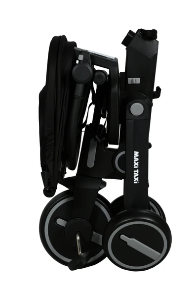 Maxi Taxi Easy Trike F5 Ebeveyn Kontrollü Çift Yönlü Siyah Katlanabilir Çocuk Bisikleti - 6