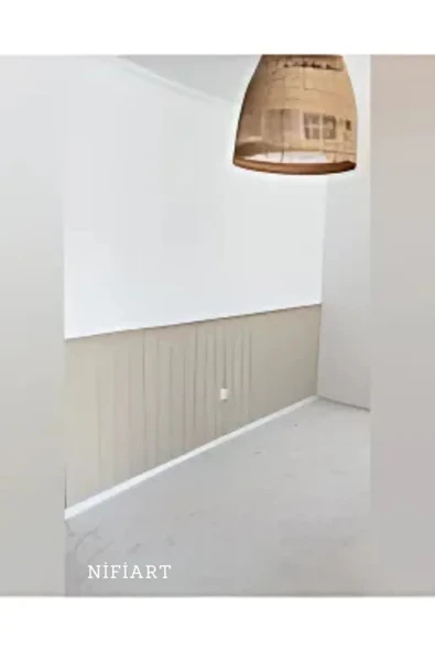 NİFİART Dekoratif, Duvar Çıtası, Ahşap Duvar Paneli, Boyanabilir, Ham, Mdf, 54x102 - 4