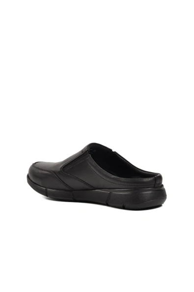 Aspor Siyah Erkek Günlük  Düz Terlik - Resim 4